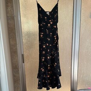 Floral Black Maxi Dress